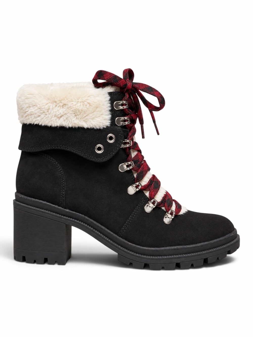 Jellypop – Mission Hiker Boots – Faux Fur Lug Sole – Black – Sz. 8.5